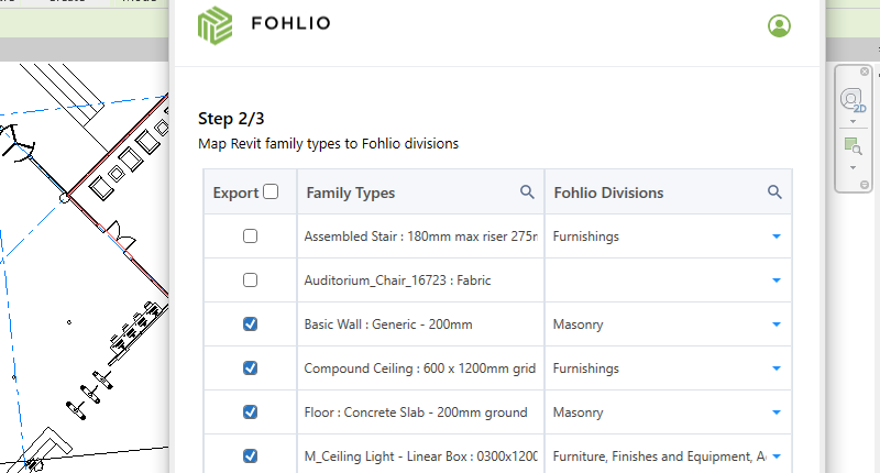 Fohlio Revit add-in | Revit specs | FF&E specification software | Revit family mapping